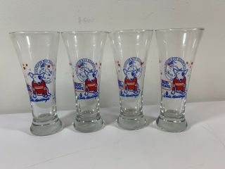 Vintage Set Of 4 Spuds Mackenzie Bud Light Beer Glasses Pilsner H3