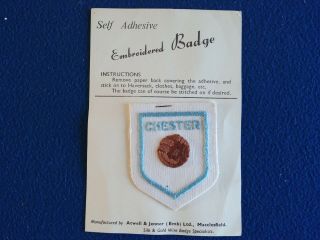 Vintage Atwell & Jenner Embroidered Woven Football Badge - Chester