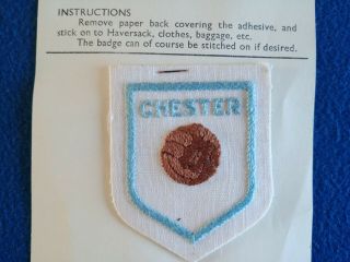 Vintage Atwell & Jenner Embroidered Woven Football Badge - Chester 2