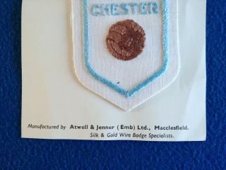 Vintage Atwell & Jenner Embroidered Woven Football Badge - Chester 3