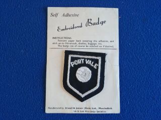 Vintage Atwell & Jenner Embroidered Woven Football Badge - Port Vale
