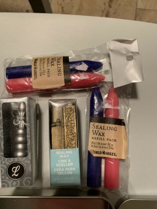 Vintage DIY Wax Badge Seal Stamp Wax Kit And Extra Wax 3