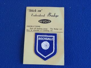 Vintage Re - Vo - Ep Embroidered Woven Football Badge - Rochdale