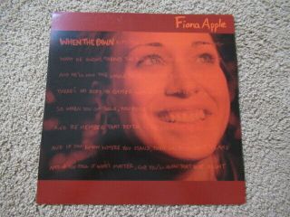 Vintage 90s Fiona Apple Poster Flat Promo When The Pawn 1999