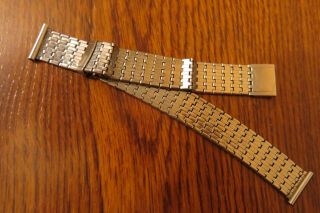 Vintage Sliding Clasp (bonklip Style) Watch Bracelet 18mm France.