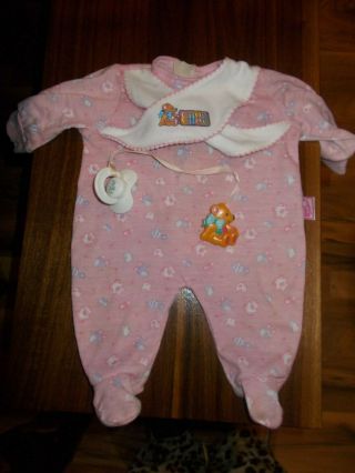 Vintage Zaph Creations 18 " Chou Chou Doll Baby Bear Pacifier Clothes