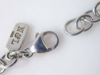 N & L Charm Bracelet & 4 Letter Charms Vintage Sterling Silver 15.  7g | 7.  25 