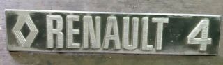 Vintage Metal Renault 4 Badge