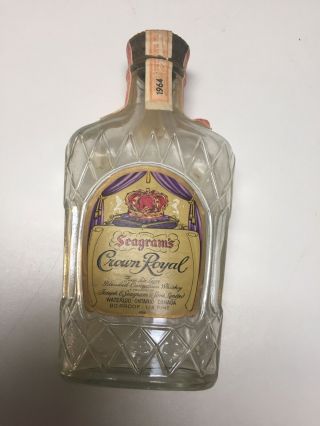 Vintage 1964 Seagrams Crown Royal Bottle