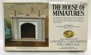 Vintage Dollhouse Furniture House Of Miniatures James River Fireplace 41220