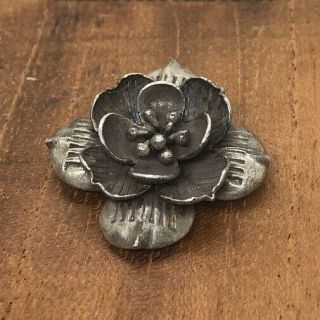 Vintage Sterling Silver Necklace 925 Pendant Flower
