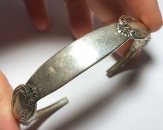 Vtg Sterling Silver International Orante Cuff Bracelet