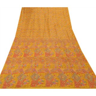 Tcw Vintage Saree 100 Pure Silk Hand Beaded Fabric Premium Sari 4