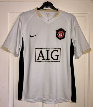 Manchester United Football Shirt Medium Nike 2006 Away Top Vintage