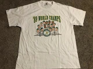 Vintage Oak A’s 1989 World Champion Men’s T - Shirt Size L