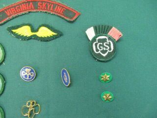 vintage Girl Scout/ Brownie/ Cadet badges,  pins & sterling ring 2