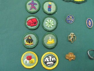 vintage Girl Scout/ Brownie/ Cadet badges,  pins & sterling ring 3