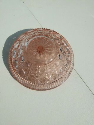 Vintage Covered Pink Depression Glass Candy Dish Unusual