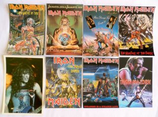 Iron Maiden Postcards 8 X Vintage Iron Maiden Postcards Metal