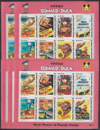 B288.  5x Guyana - Mnh - Cartoons - Disney 