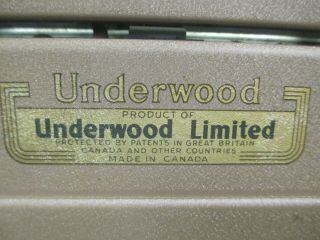 Vintage Underwood Correspondent Portable Typewriter made in Canada 5