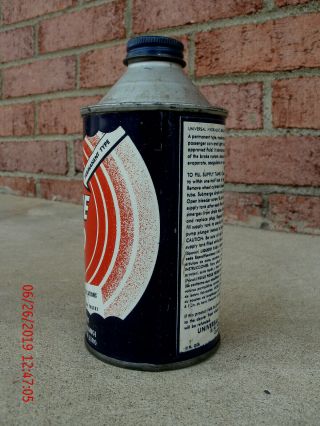 vintage Universal Brake Fluid cone top oil can - R.  M.  Hollingshead 1950 ' s 2