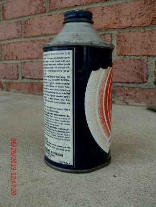 vintage Universal Brake Fluid cone top oil can - R.  M.  Hollingshead 1950 ' s 4
