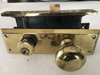 Vintage Baldwin Brass Door Handle And Lock