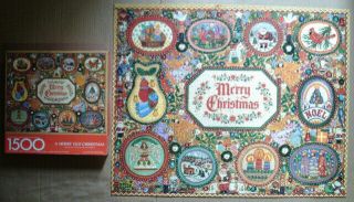 Vintage Springbok 1500 - Pc Puzzle A Merry Old Christmas 33 " X 26 " - Plz5940