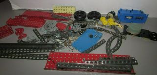 Vintage Erector Set Parts With Motor And Look
