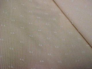 Vintage Cotton Fabric Dotted Swiss Buff & White Dots Estate Find 1950s Era