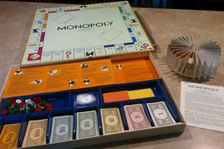 Complete Vintage 1974 Monopoly Board Game Anniversary Edition Parker Brothers