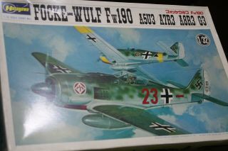 1/32 Hasegawa Focke - Wulf Fw190 German Wwii Fighter Detail Model Vintage