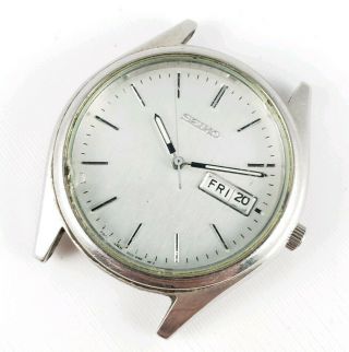 Vintage Mens Stainless Steel Seiko Quartz Wrist Watch 7n43 - 9048