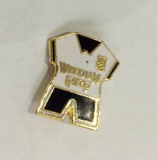 Old Wrexham Football Club Fc Afc Badge Shirt Kit Enamel Vintage Pin 12