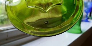 Vintage Emerald Green Candy Dish Footed Compote 4