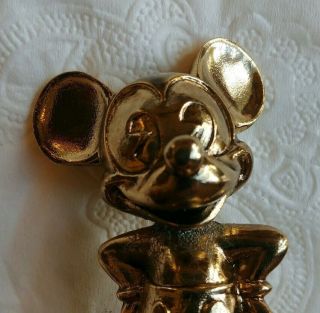 Vintage Brass Walt Disney World Micky Mouse FIGURINE SOLID METAL PAPERWEIGHT 5