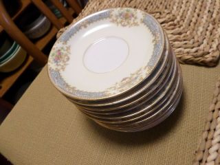 11 Noritake Occupied Japan China Saucers Plates 5 3/4 " Vintage Dinnerware