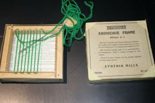 Vintage Wooden Cynthia Easiweave Frame/article W - 4 With Box