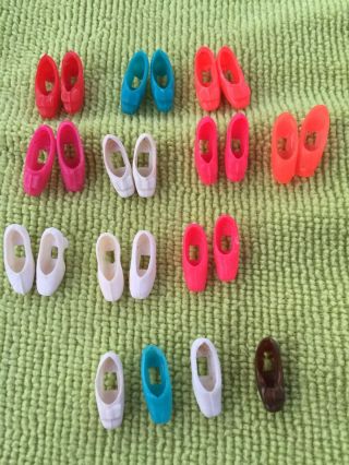 Vintage 1970’s Topper Dawn Doll Rubber Shoes 10 Pairs/4 Individual Shoe
