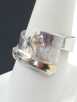 Vintage Sterling Silver Italian Designer Pallanti Ring Sz 9 (6 G)