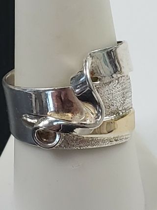 Vintage Sterling Silver Italian Designer Pallanti Ring sz 9 (6 g) 2
