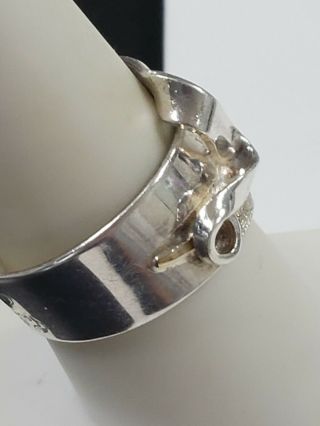 Vintage Sterling Silver Italian Designer Pallanti Ring sz 9 (6 g) 3