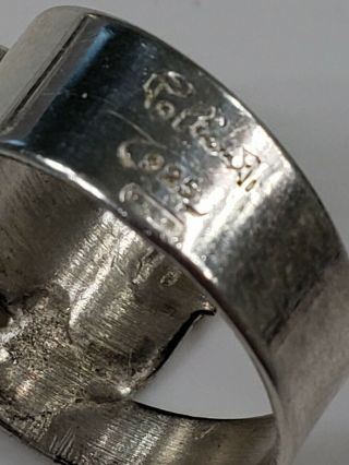 Vintage Sterling Silver Italian Designer Pallanti Ring sz 9 (6 g) 4