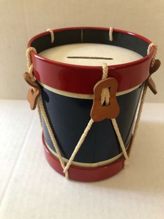 Vintage Noble & Cooley American Colonial Snare Drum Coin Bank
