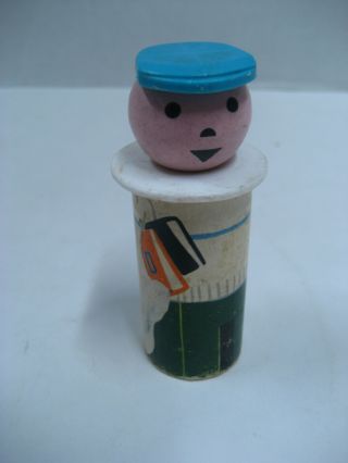 Vintage Fisher Price Little People 983 Safety School Bus Boy With Blue Hat