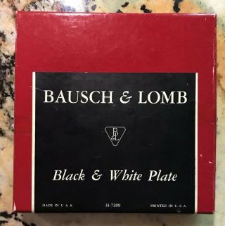 Vintage Bausch & Lomb Black & White Plate 31 - 7209 For Microscope Stage