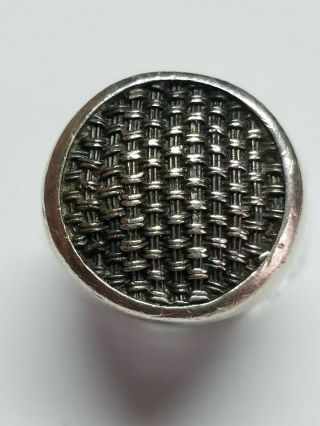 Vintage 925 Sterling Silver Wicker Weave Design Band Ring Sz 8 5