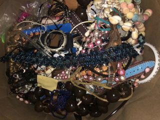 8 LBS VINTAGE/MODERN JUNK JEWELRY for crafting & repurposing & Chanel case 2