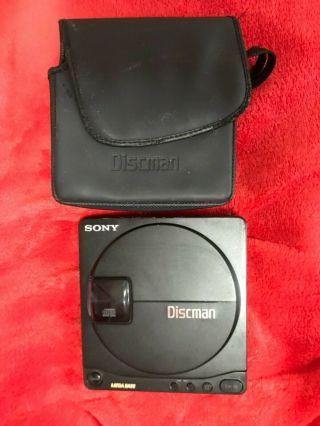 Sony Discman D - 9 Portable Cd Player With Case Vintage
